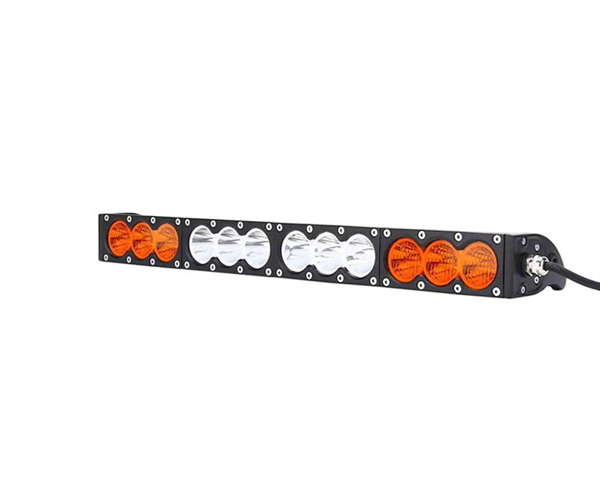 120W 56cm Düz Üniversal Yayıcı Delici Turuncu Beyaz Led Bar