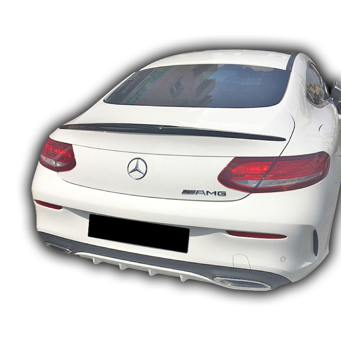 Mercedes W205 C Serisi Uyumlu Coupe Spoiler Boyasız