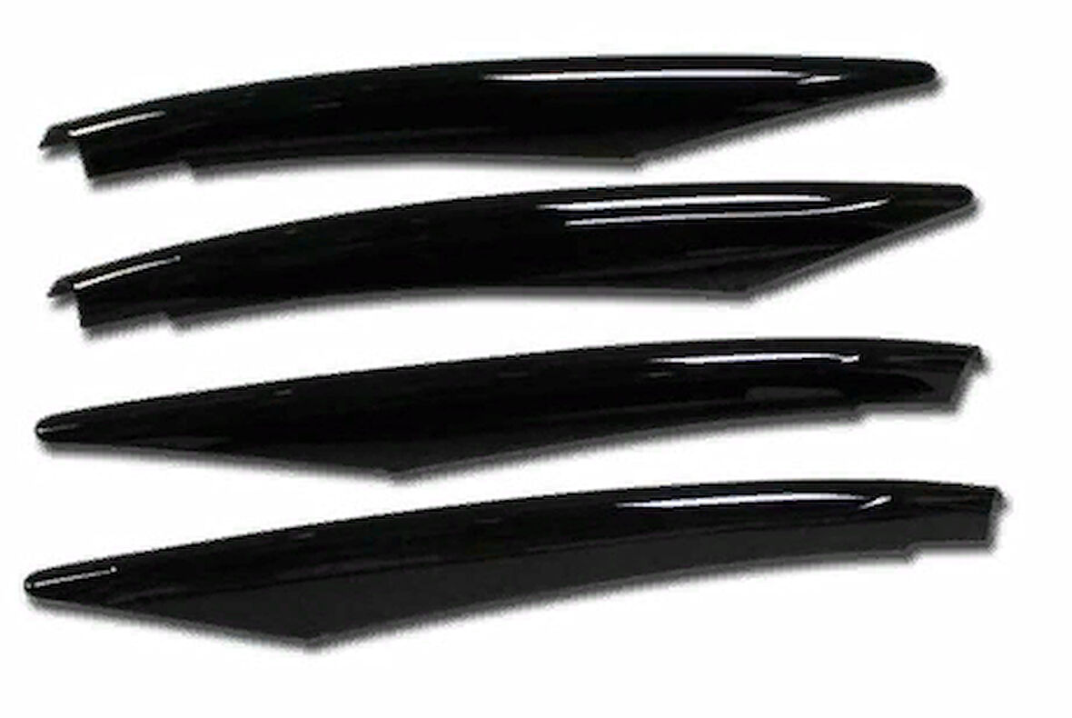 Mercedes W177 A Serisi 2019+ Uyumlu Ön Tampon Bıçakları - 4 Parça - Piano Black