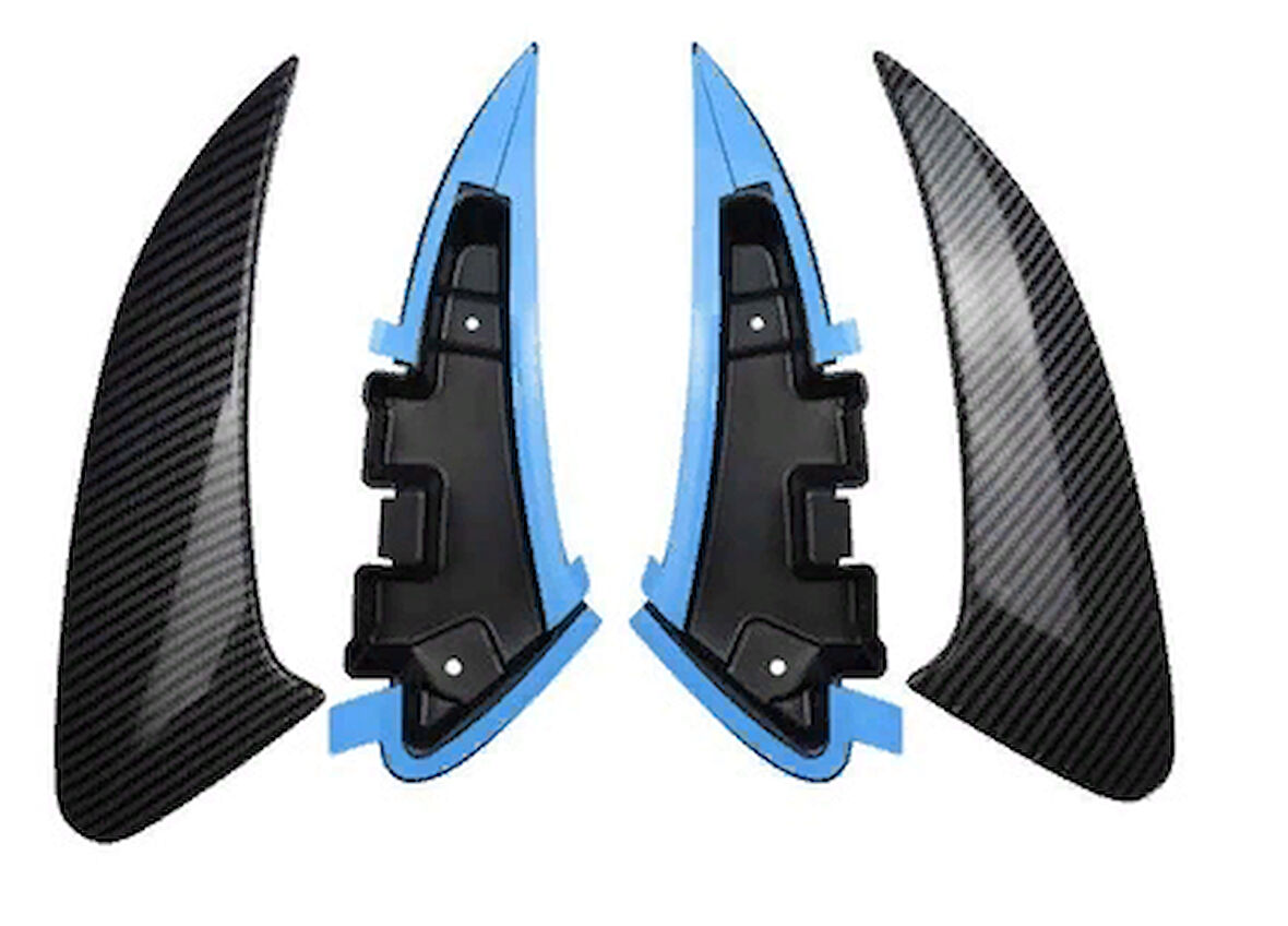 Mercedes W177 A Serisi 2019+ Uyumlu Ön Tampon Yan Bıçakları - 2 Parça - Karbon