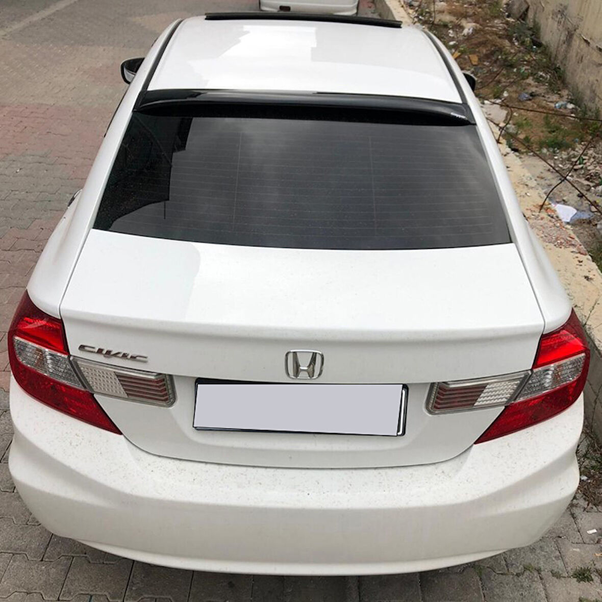 Honda Civic Arka Cam Üstü Spoiler İnce Model 2012-2015