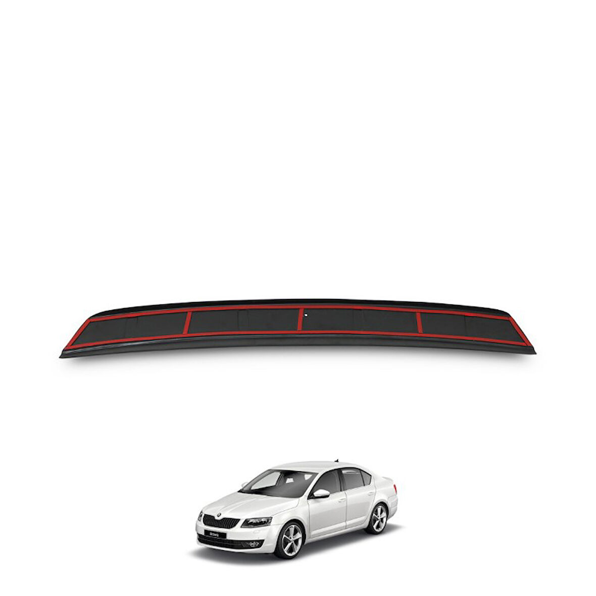 Skoda Octavia 2013 - Arka Tampon Eşiği Parlak