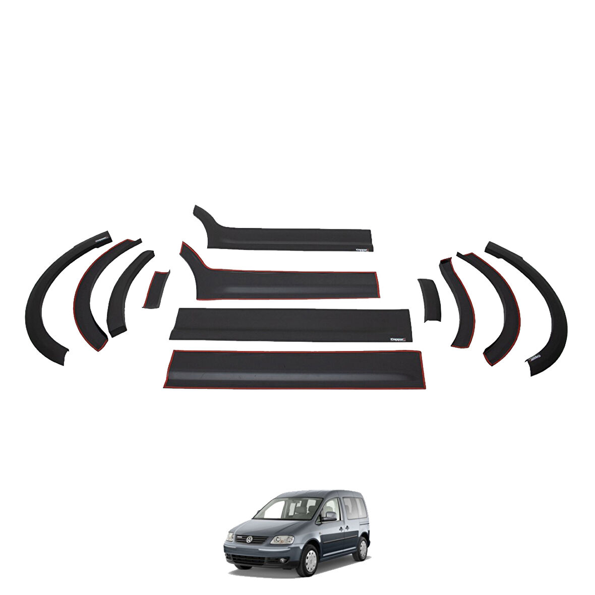 Volkswagen Caddy 2004-2010 Dodik Set 12 Parça Uzun Şase Sol Sürgülü