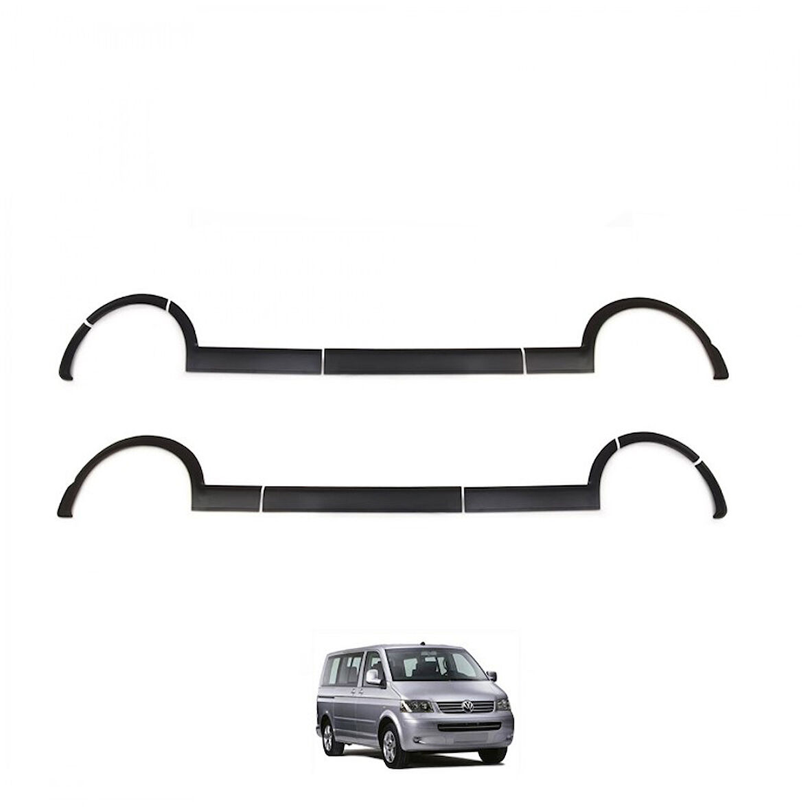 Volkswagen Transporter T5 Uzun Şasi 2003 - 2009 Çamurluk Kapı Dodikleri Set 11 Parça Çift Sürgü