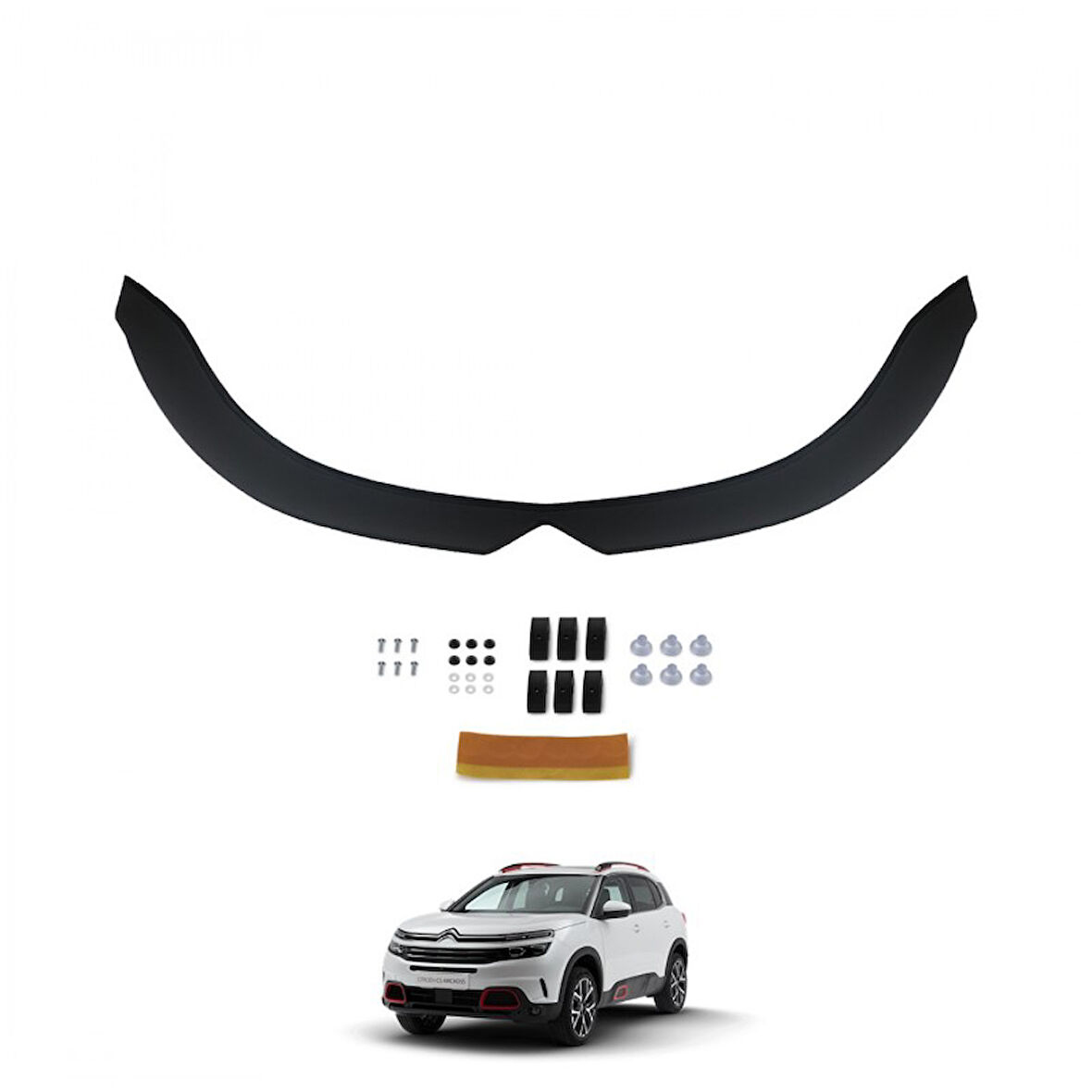 Citroen C5 Aircross 2017 - Sonrası 4mm ABS Ön Kaput Koruyucu