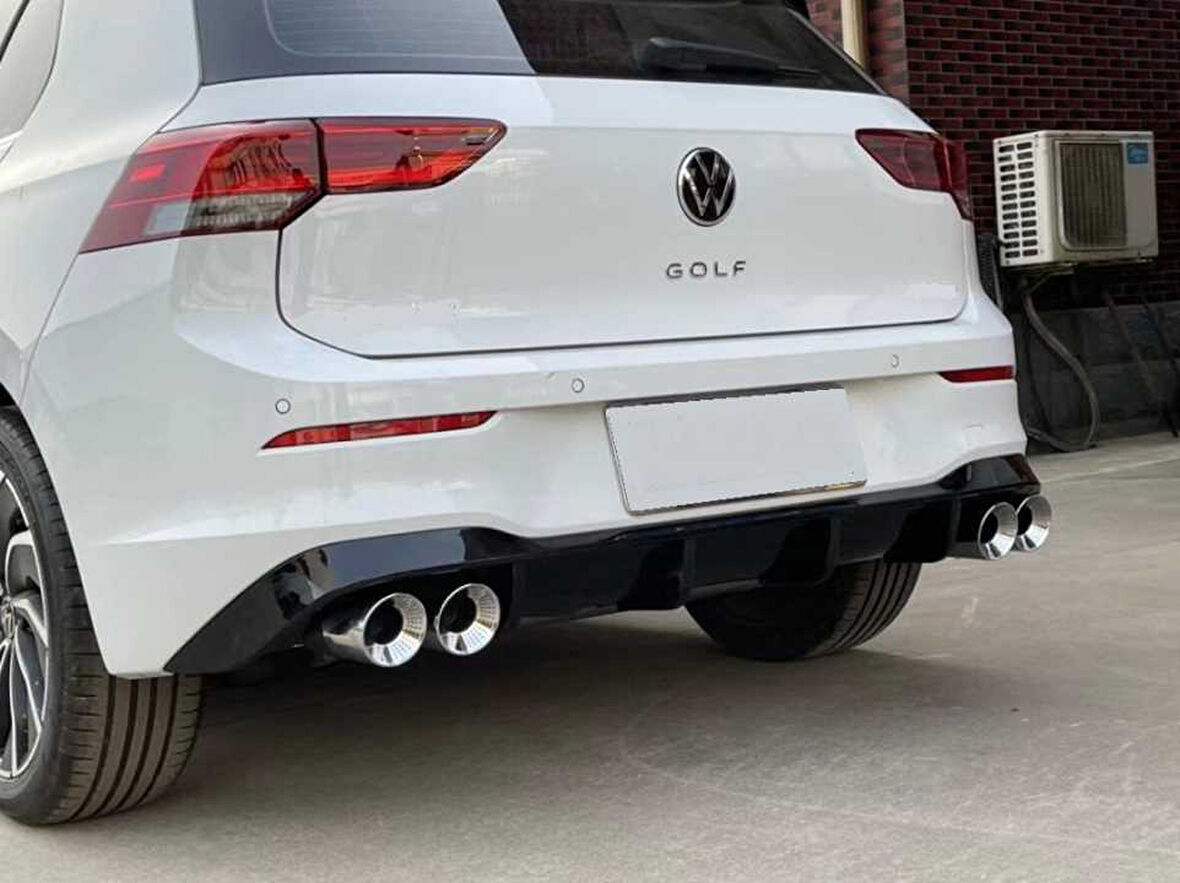 Volkswagen Golf 8 R Sağ Sol Çift Çıkış Difüzör Piano Black
