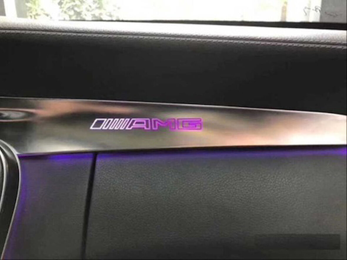 Mercedes W205 Uyumlu  C - GLC Göğüslük Ambiyans Aydınlatma AMG Yazılı 32 ve 64 Renk