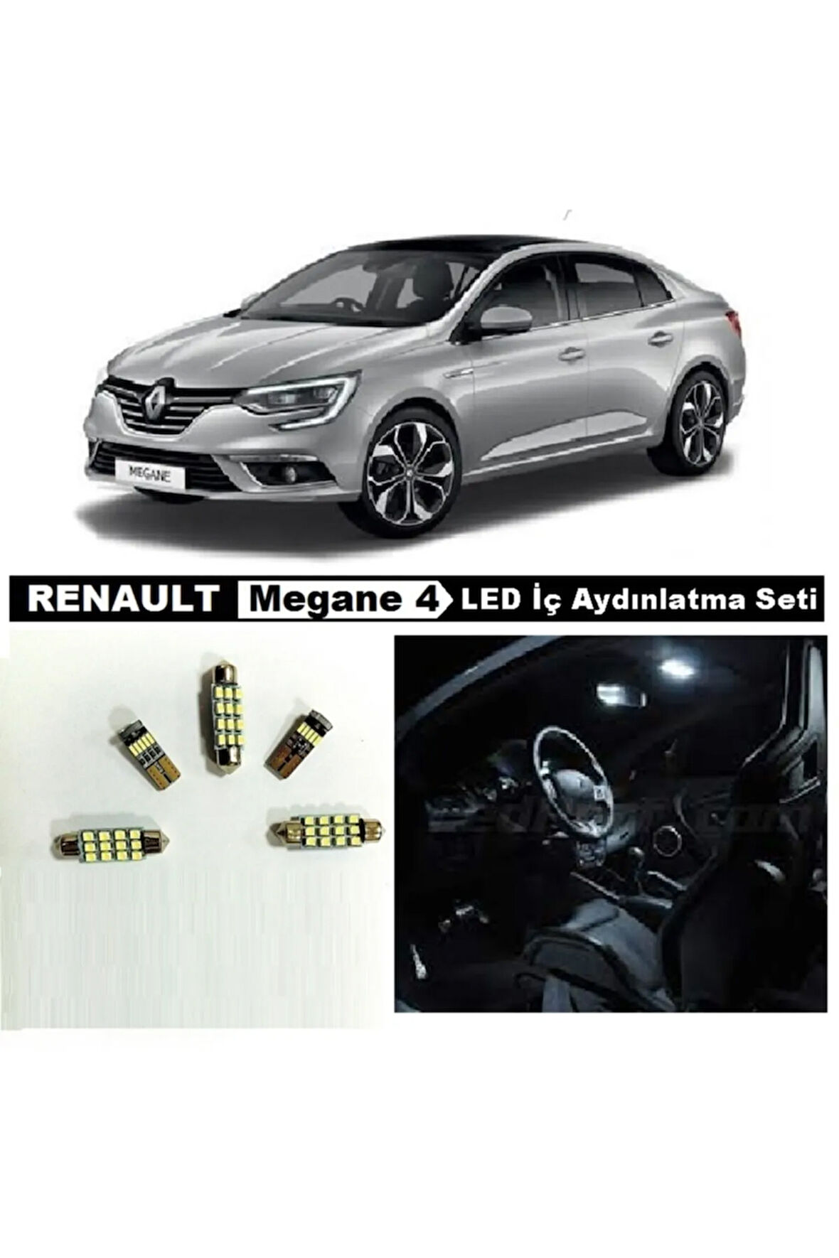 Renault Megane 4 Led Iç Aydınlatma Ampul Seti