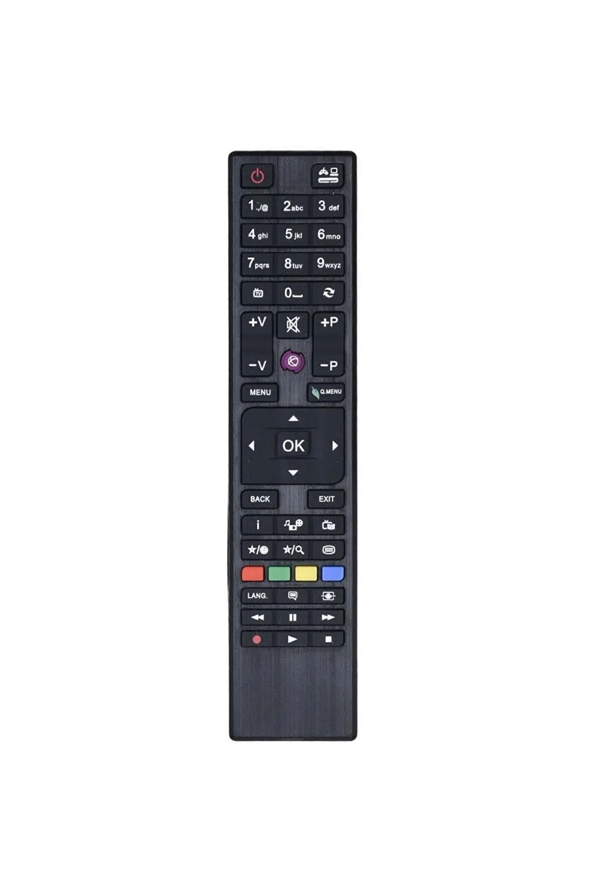 Kare Göbek Mor Tuş Led Tv Televizyon Uzaktan Kumanda TR-206