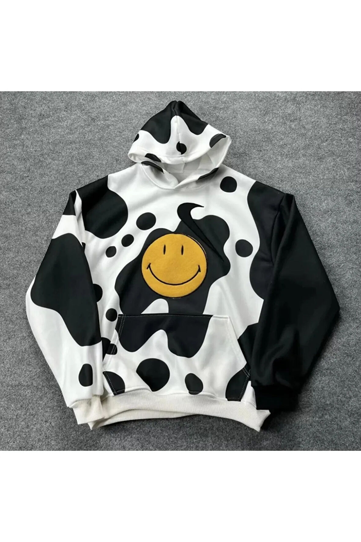 Smiley Face Kapüşonlu Sweatshirt