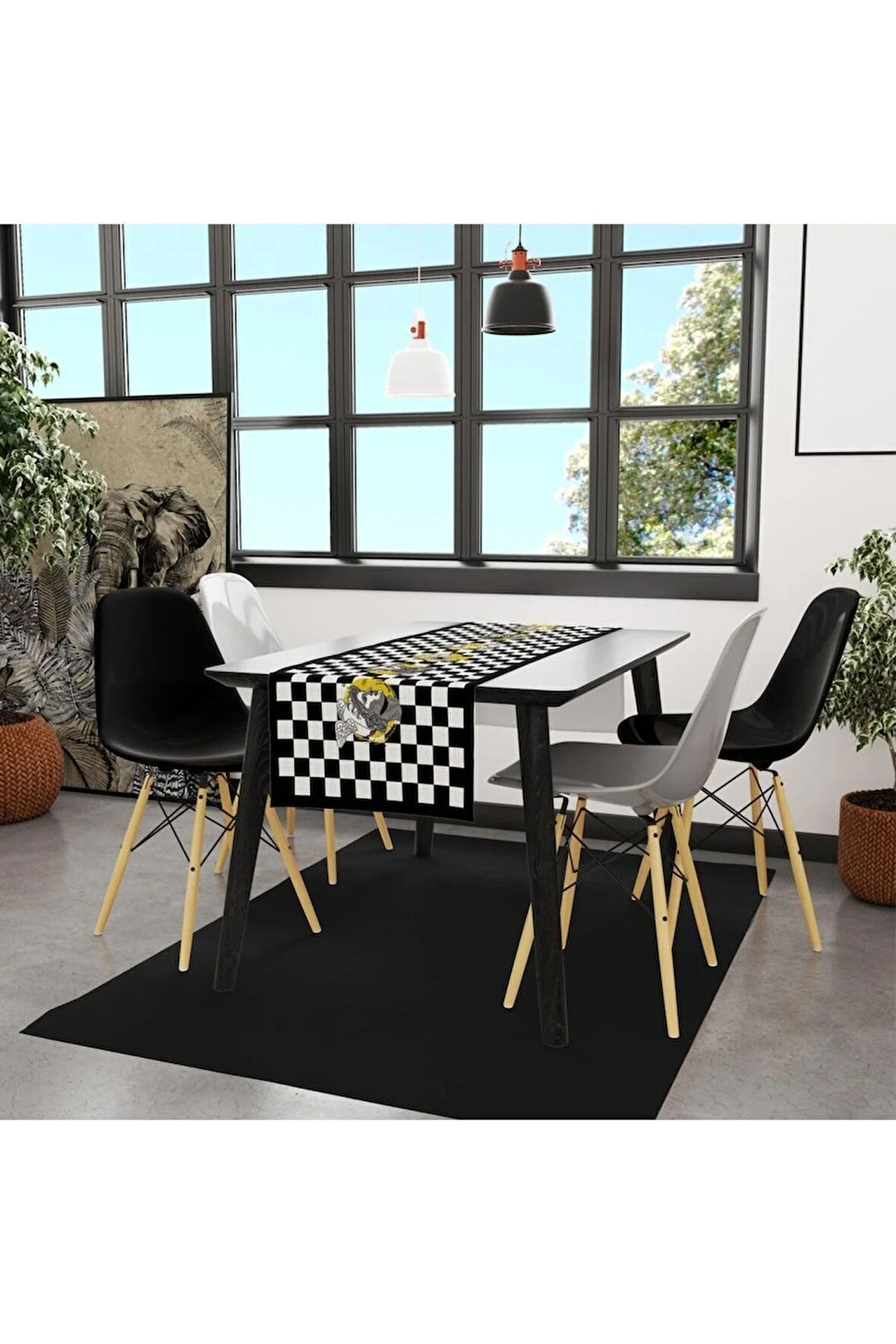 Fabulous People Runner 140x45cm Ünlü Kişiler, Ince Keten, Uluslararası Yıkama Ve Solmama Sertifikası