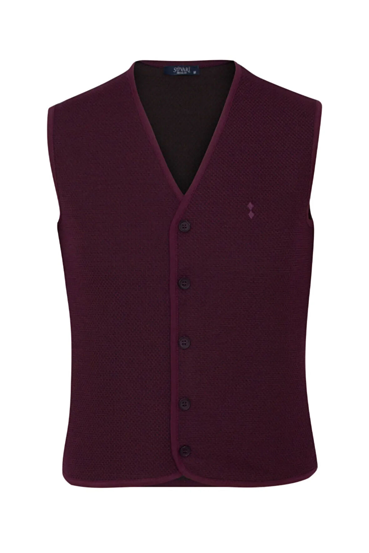 Erkek Bordo Kapitone Yelek