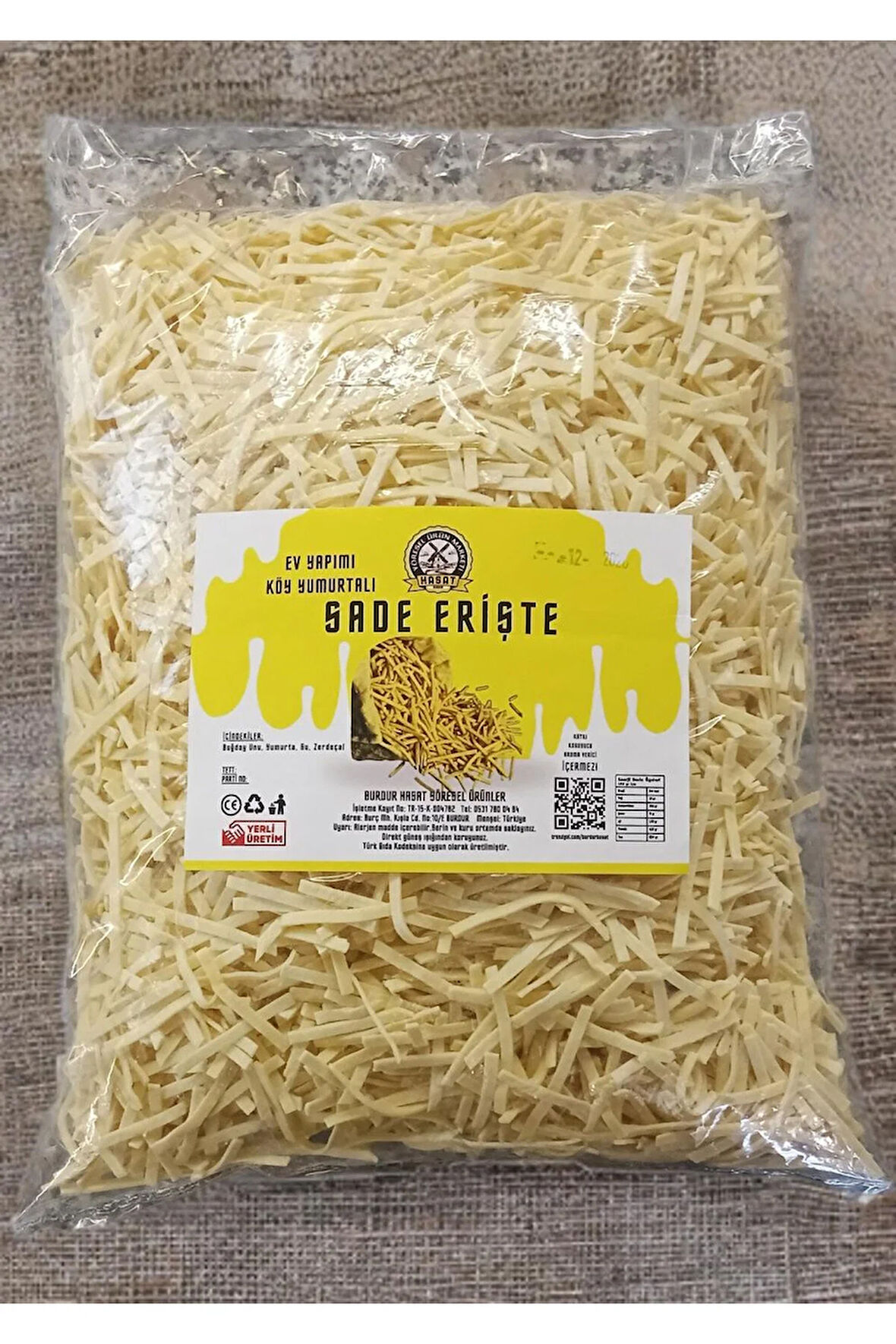1 Kg Ev Yapımı Sade Erişte