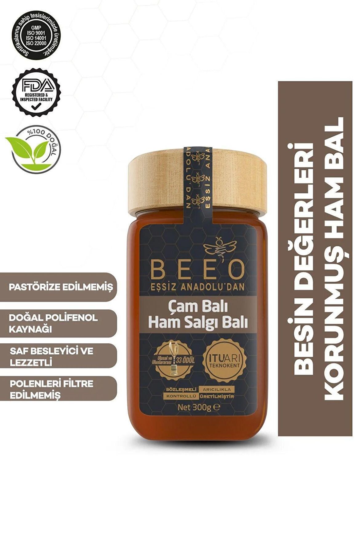 Beeo Çam Balı Ham Salgı Balı 300 gr