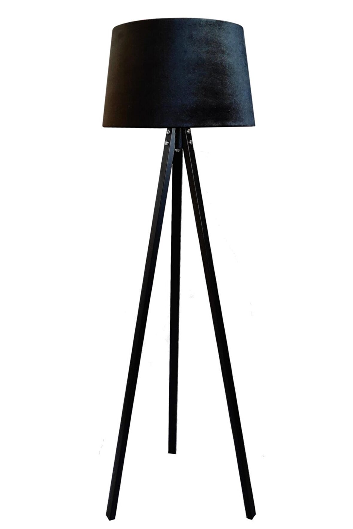 Beta Serisi 3 Ayaklı Tripod Masif Lambader (Siyah-siyah Ayak)
