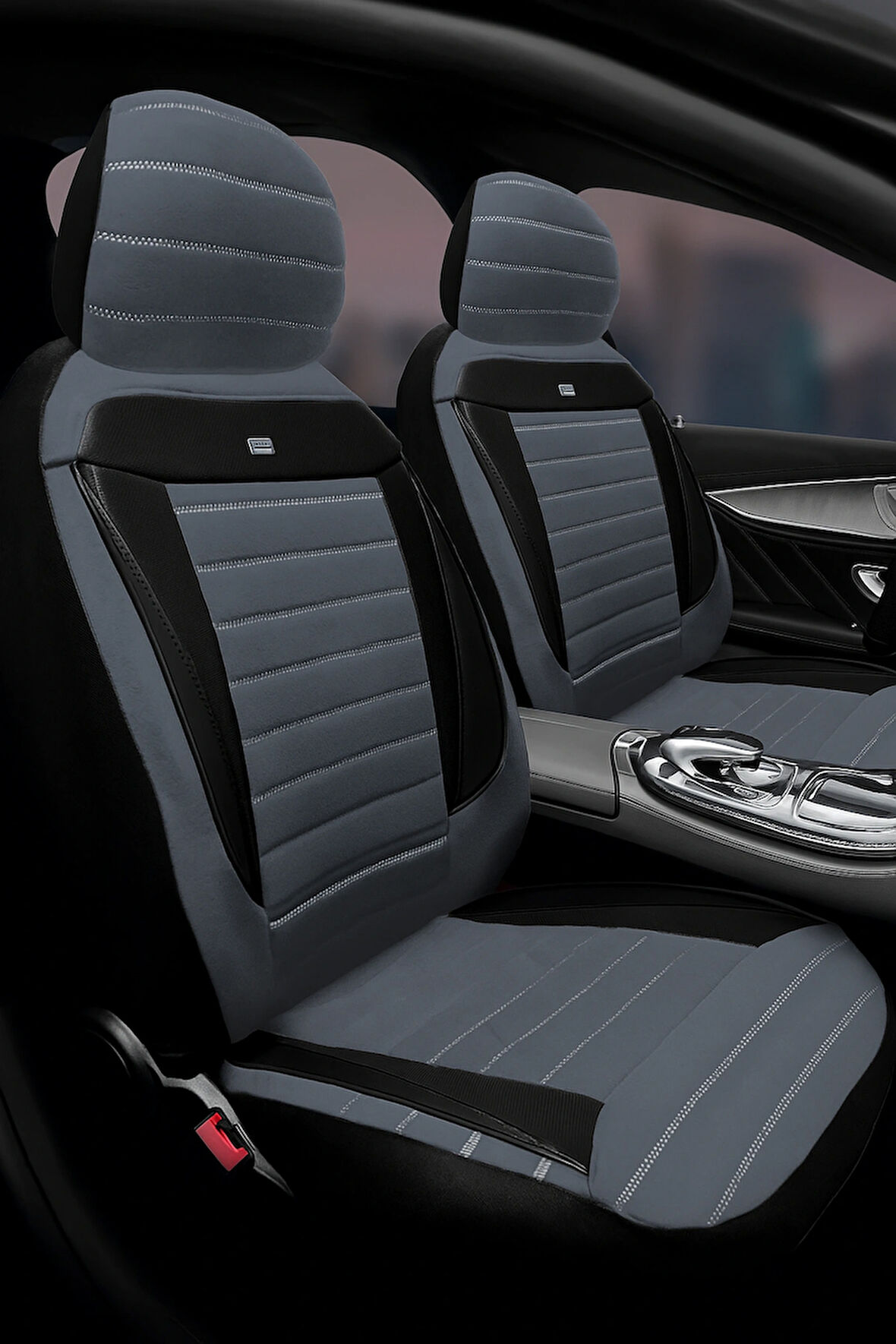 Ssangyong Vi̇vuli̇ 2019 ve Sonrası Natura Serisi Raşel Füme Siyah Koltuk Kılıfı