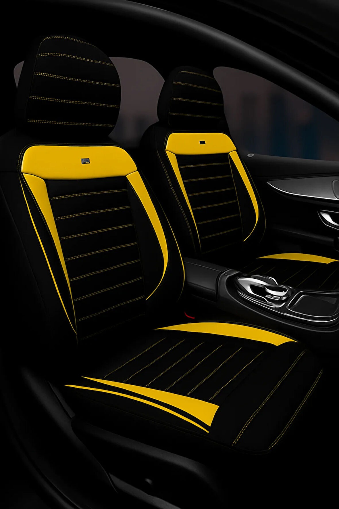 Seat Fura 1981–1986 Pulse Serisi Raşel Siyah Sarı Koltuk Kılıfı