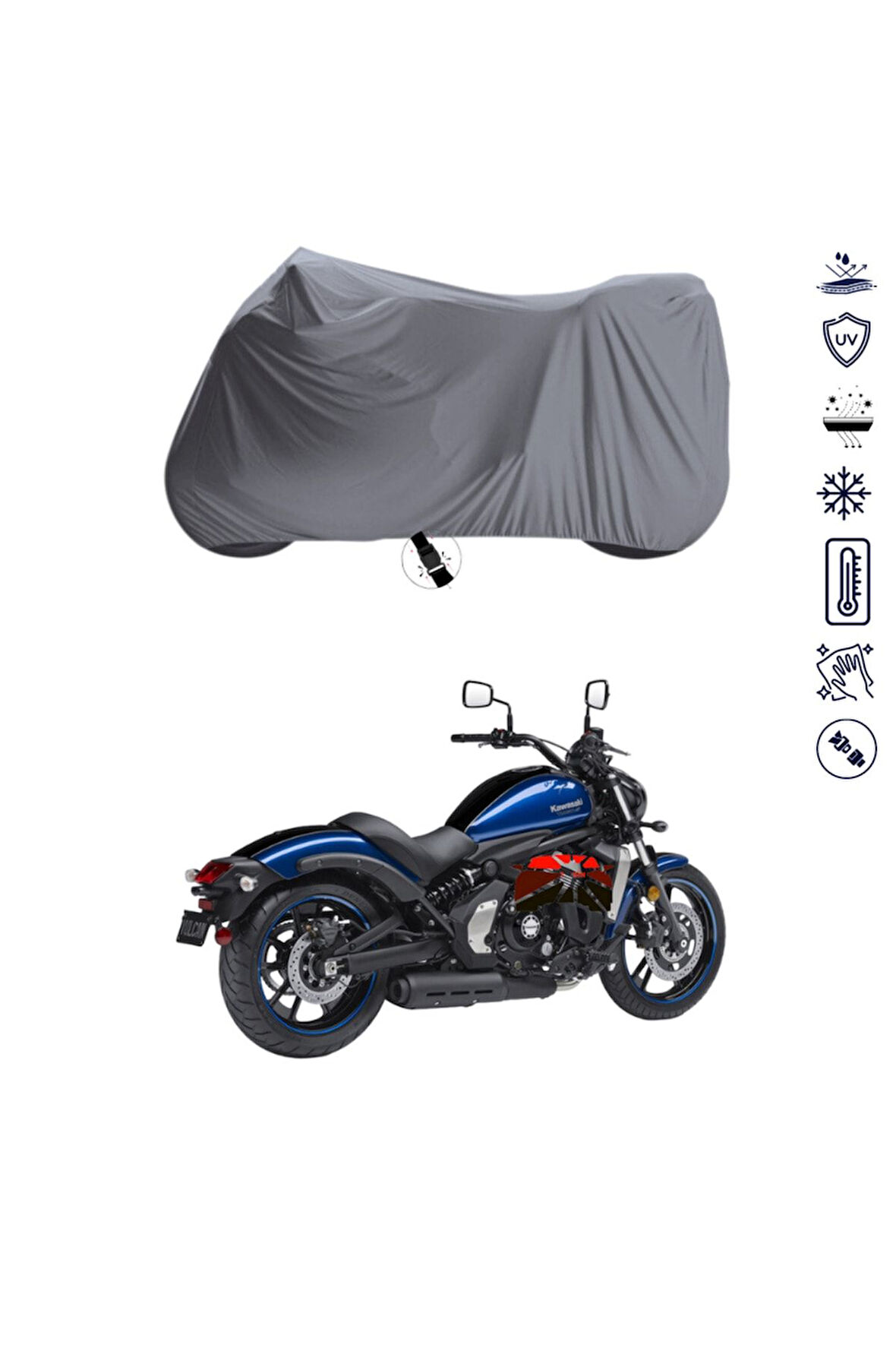 Kawasaki Vulcan S Motor Motosiklet Brandası Bağlantı Tokalı 4 Mevsim Su Geçirmez