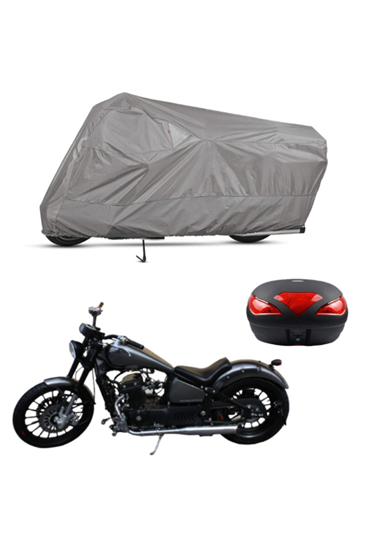 Regal Raptor Dd 250e-6c Arka Çanta Uyumlu   Motor Motosiklet Brandası Bağlantı Tokalı 4 Mevsim Su Geçirmez