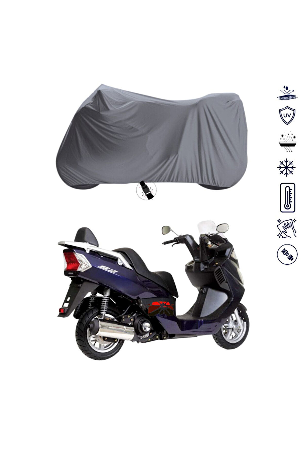 Dealim S2 125 Motor Motosiklet Brandası Bağlantı Tokalı 4 Mevsim Su Geçirmez