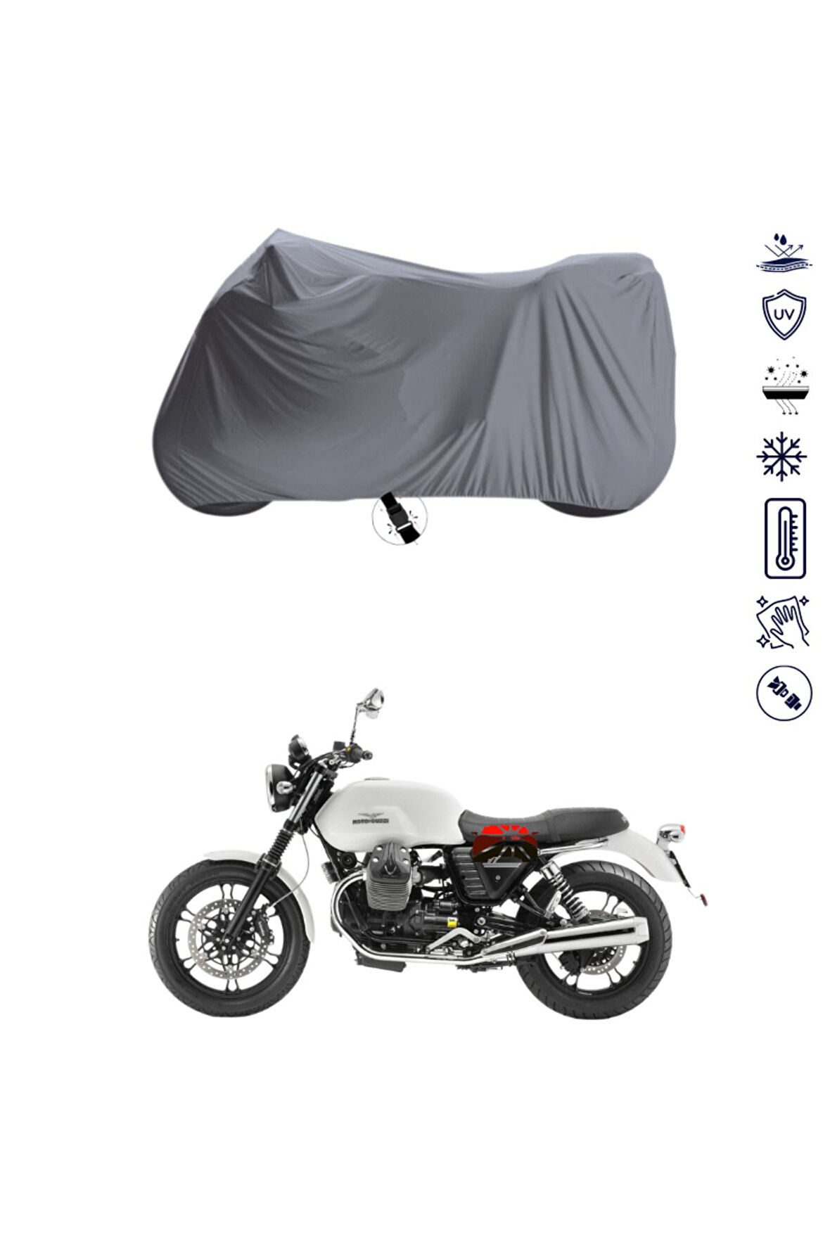 Moto Guzzi Stone 750  Motor Motosiklet Brandası Bağlantı Tokalı 4 Mevsim Su Geçirmez