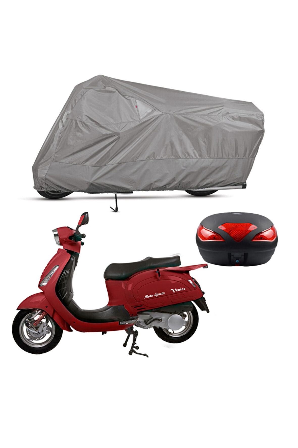 RMG Venice Arka Çanta Uyumlu  Motor Motosiklet Brandası Bağlantı Tokalı 4 Mevsim Su Geçirmez