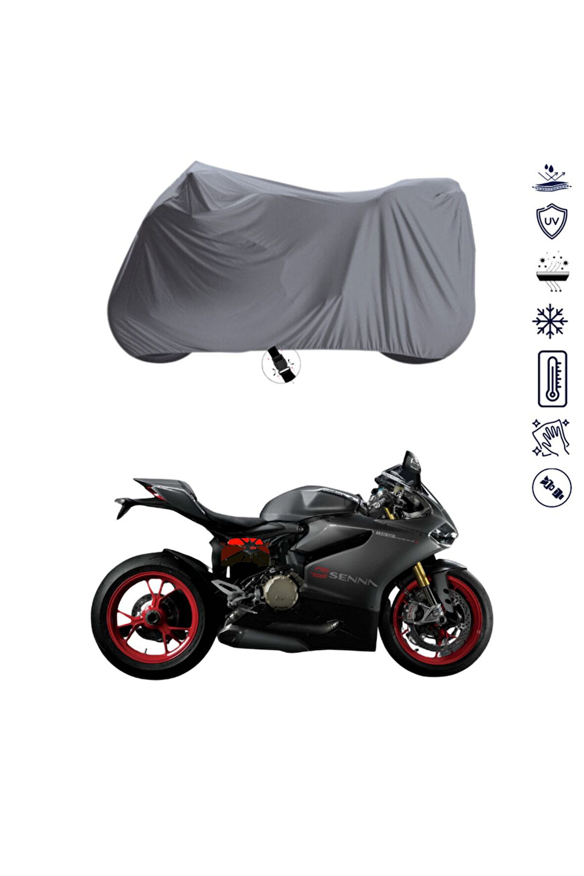 DUCATİ 1199 PANİGALE S Motor Motosiklet Brandası Bağlantı Tokalı 4 Mevsim Su Geçirmez