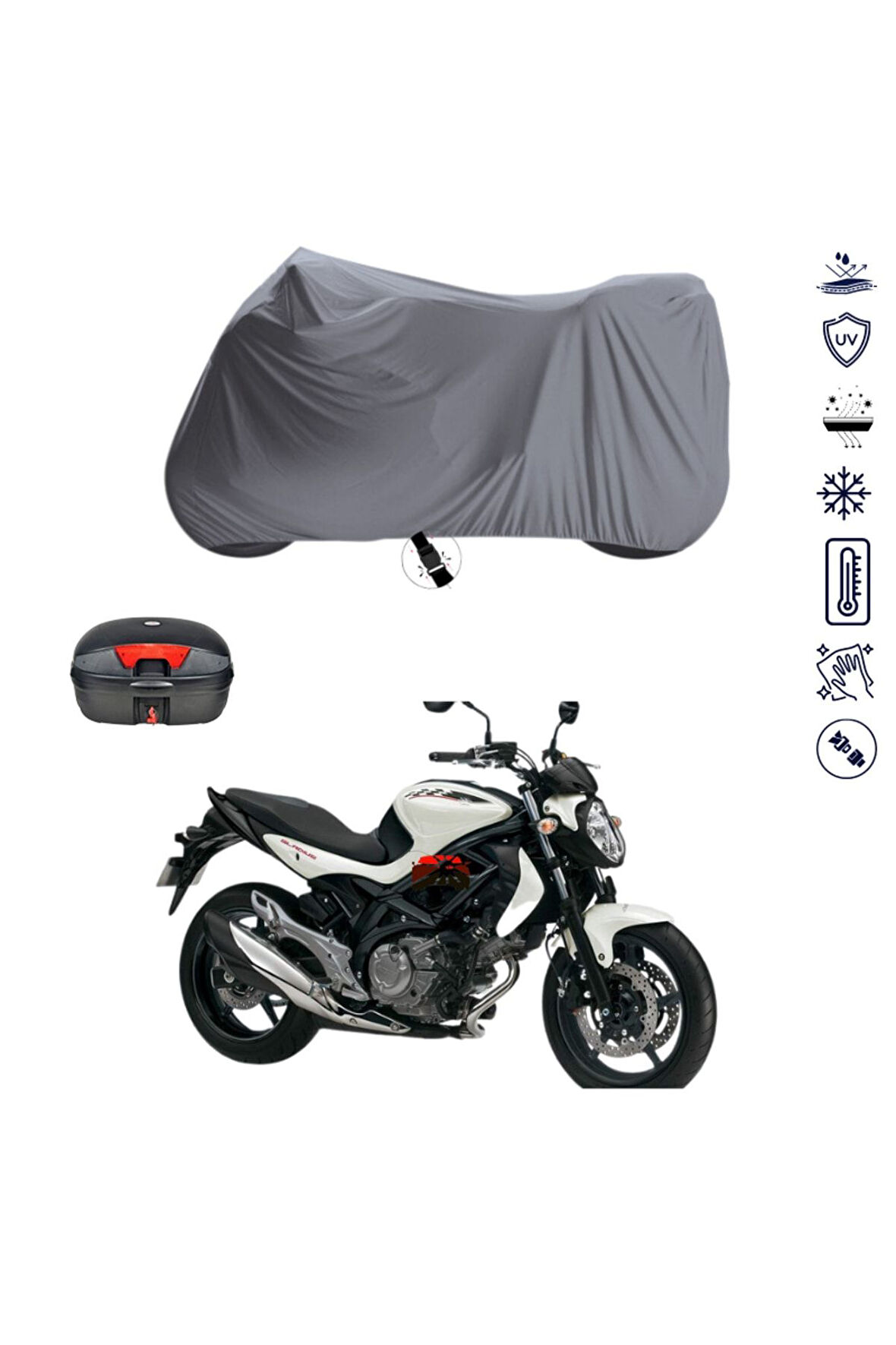 SUZUKİ SV650A Arka Çanta Uyumlu  Motor Motosiklet Brandası Bağlantı Tokalı 4 Mevsim Su Geçirmez