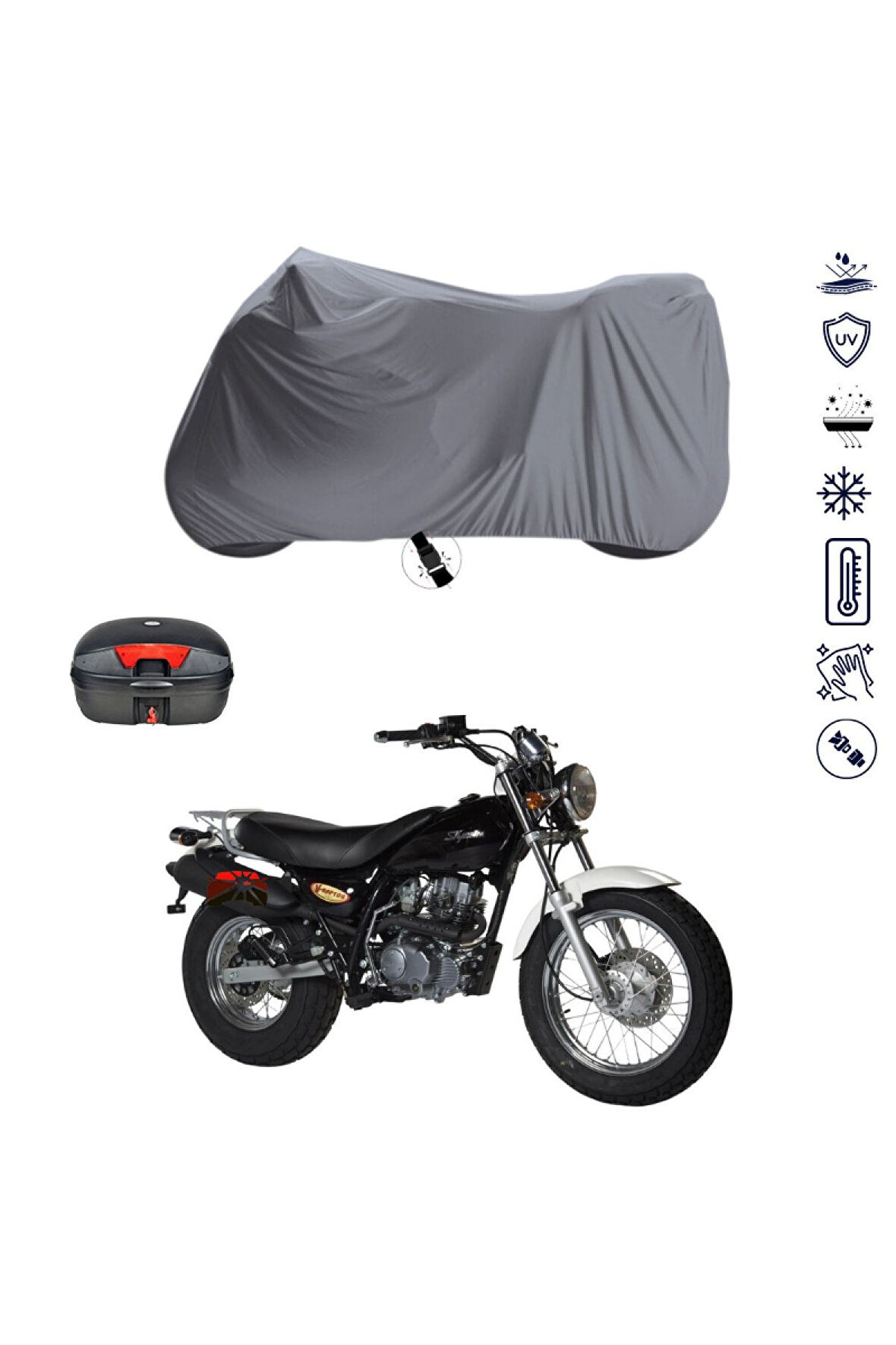 Skyteam V-raptor 250  Motor Motosiklet Brandası Bağlantı Tokalı 4 Mevsim Su Geçirmez