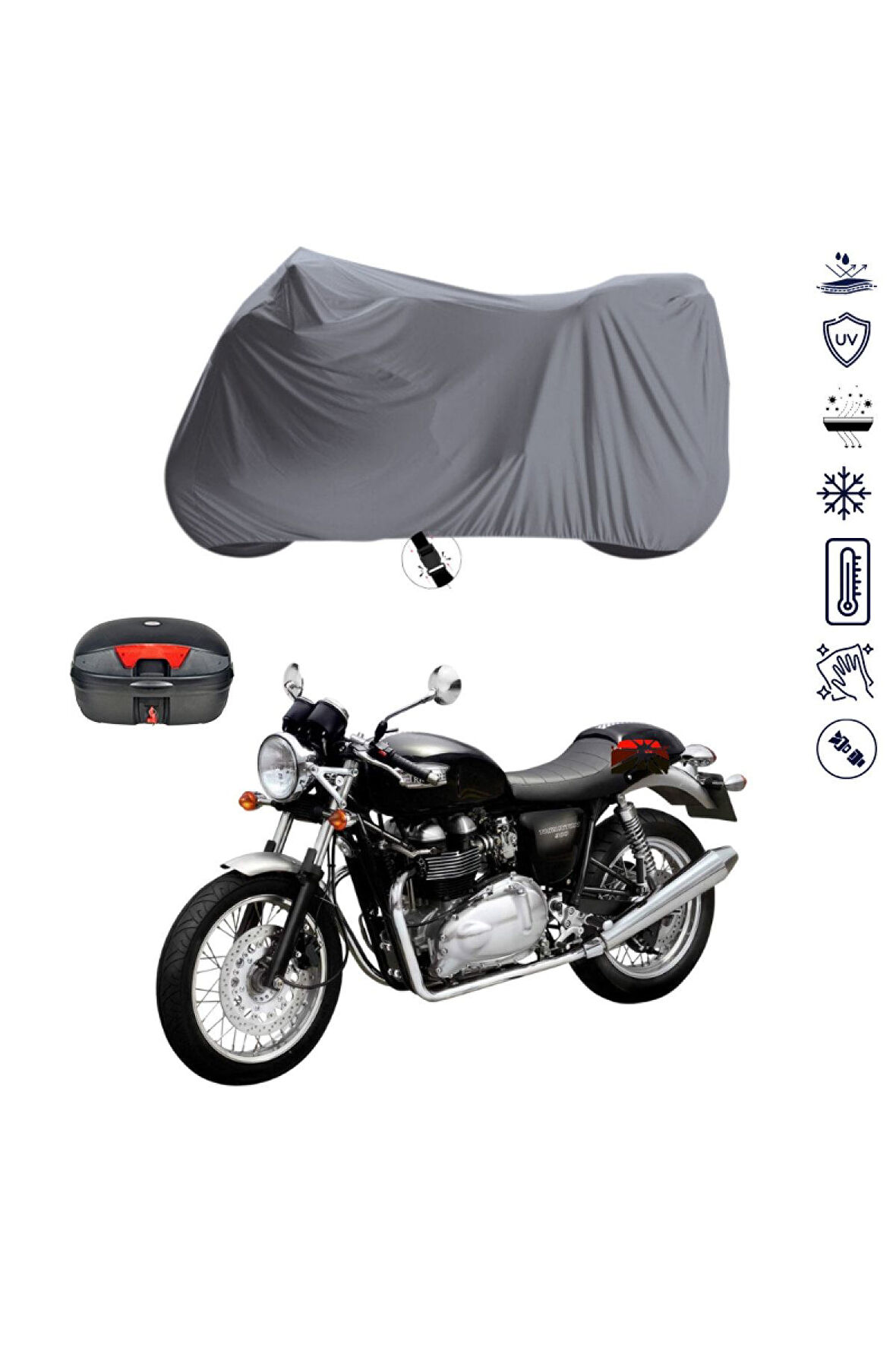 Triumph Thruxton 900  Motor Motosiklet Brandası Bağlantı Tokalı 4 Mevsim Su Geçirmez
