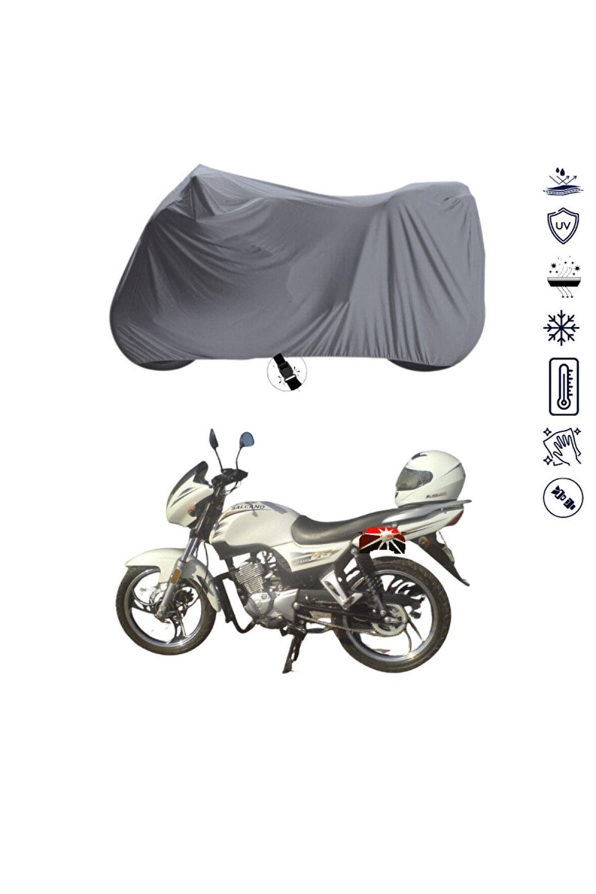 Salcano Wolf  Motor Motosiklet Brandası Bağlantı Tokalı 4 Mevsim Su Geçirmez
