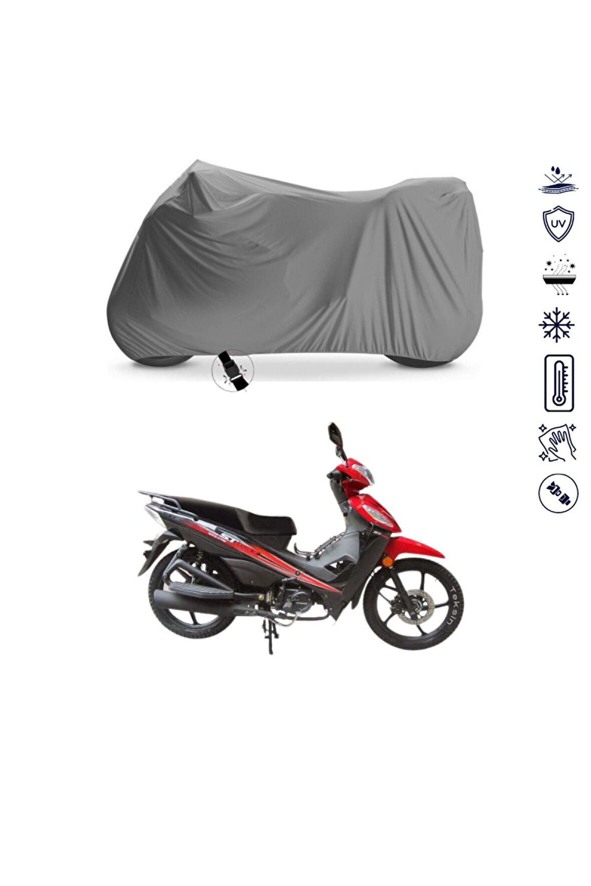 Stmax Mega 100  Motor Motosiklet Brandası Bağlantı Tokalı 4 Mevsim Su Geçirmez