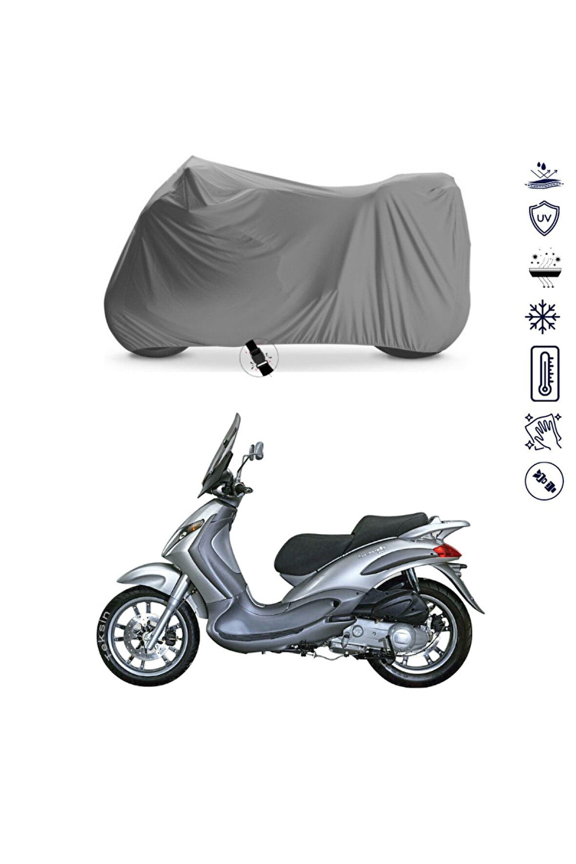 Piaggio Beverly 200  Motor Motosiklet Brandası Bağlantı Tokalı 4 Mevsim Su Geçirmez
