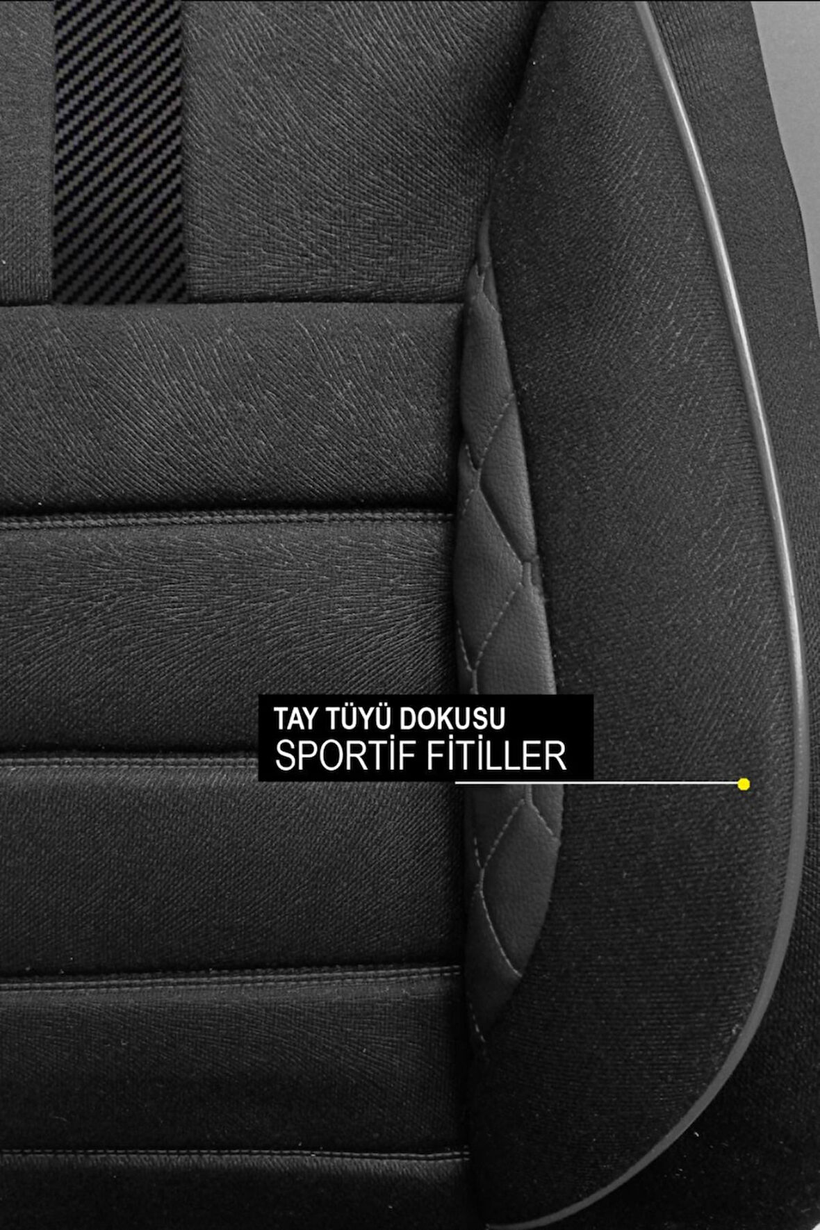 Dacia Sandero Hachback 2013-2017  Aracınıza Uyumlu Siyah CarbonEdge Serisi Tay Tüyü