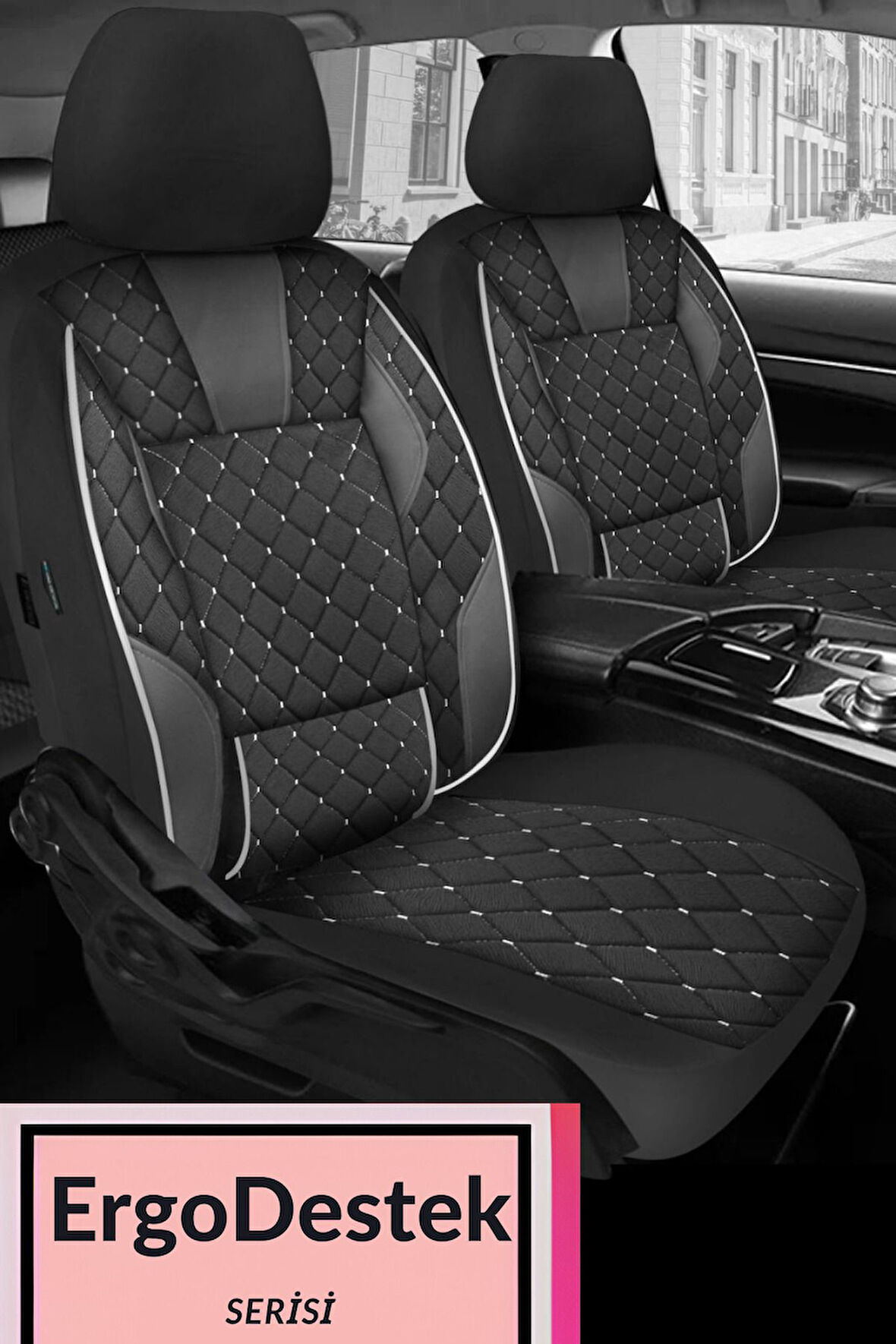 Peugeot Bipper H. Ticari 2008-2019 Aracınıza Uyumlu Bel Destekli Kırmızı ErgoDestek Tay Tüyü
