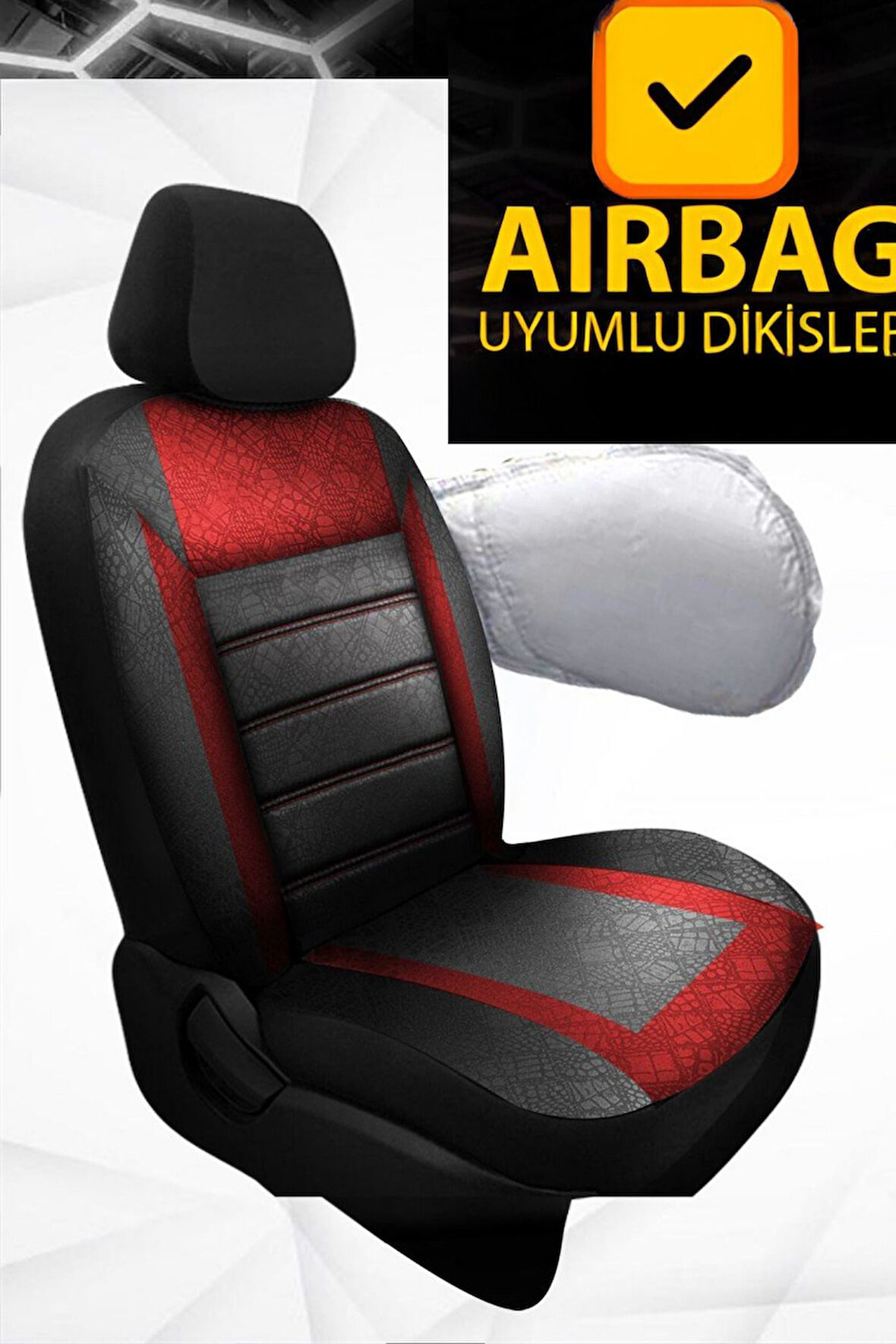 Opel Corsa E Kasa / Hatchback 2015-2019 Uyumlu Kırmızı Gofline Serisi Serisi Dokuma
