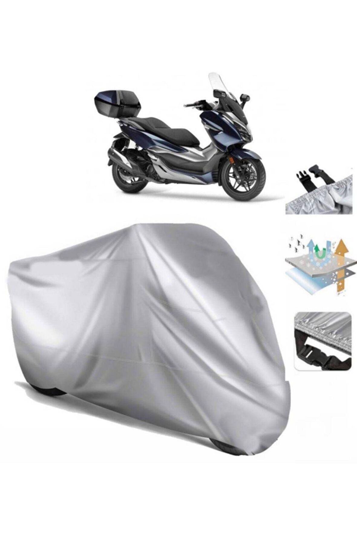 Honda Nss250 Forza Motosiklet Brandası Arka Çanta Uyumlu (bağlantı Tokalı)