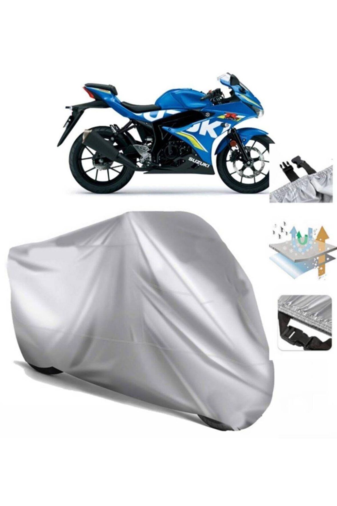Suzuki Gsx-r 125 Motosiklet Brandası Arka Çanta Uyumlu (bağlantı Tokalı)