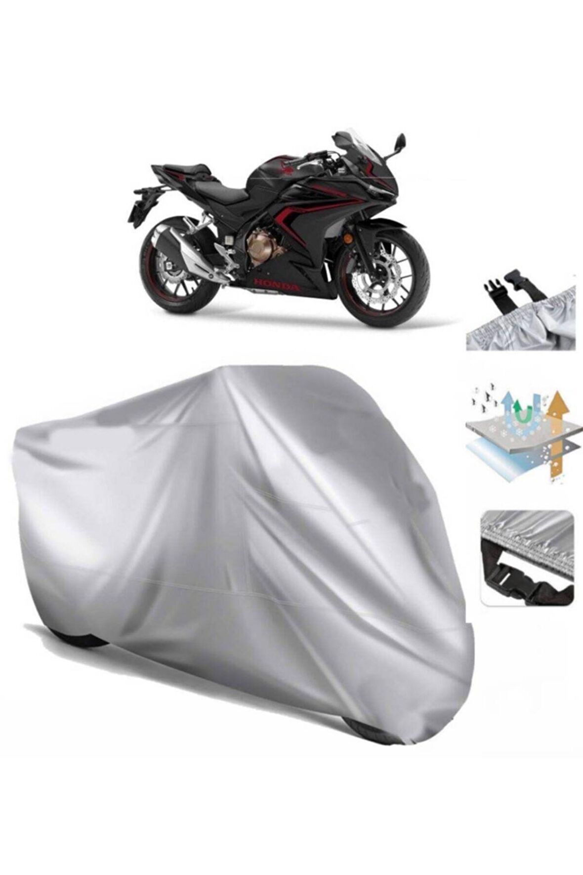 Honda Cbr 500r Motosiklet Brandası Arka Çanta Uyumlu (bağlantı Tokalı)