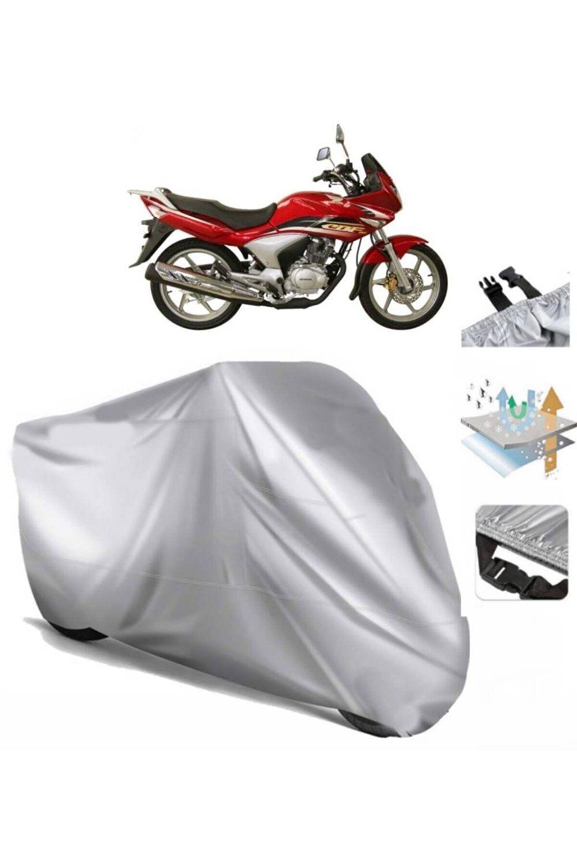 Honda Cbf 150 Motosiklet Brandası Arka Çanta Uyumlu (bağlantı Tokalı)