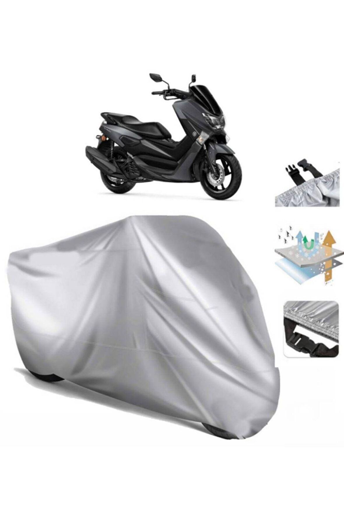 Yamaha Nmax 125 Motosiklet Brandası Arka Çanta Uyumlu (bağlantı Tokalı)