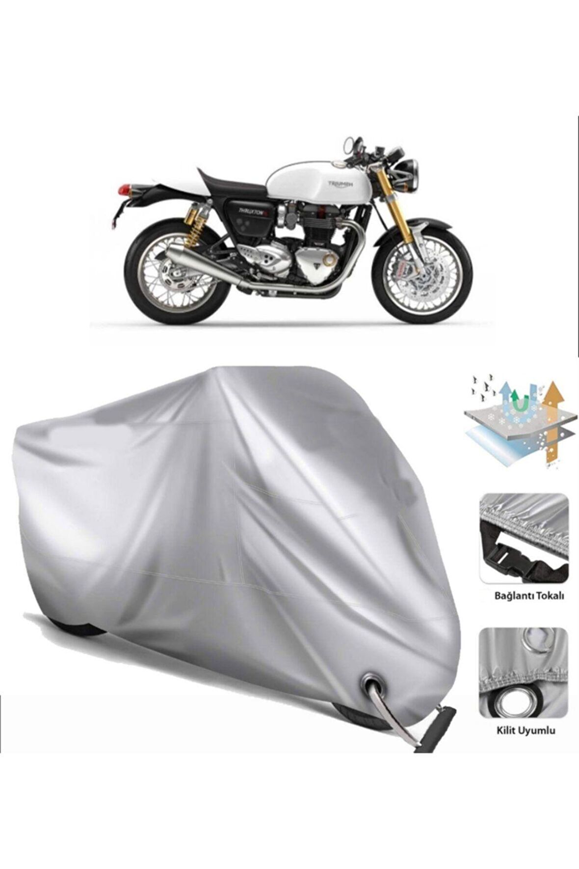 Triumph Thruxton 1200 R Motosiklet Brandası Arka Çanta Uyumlu (bağlantı Tokalı)