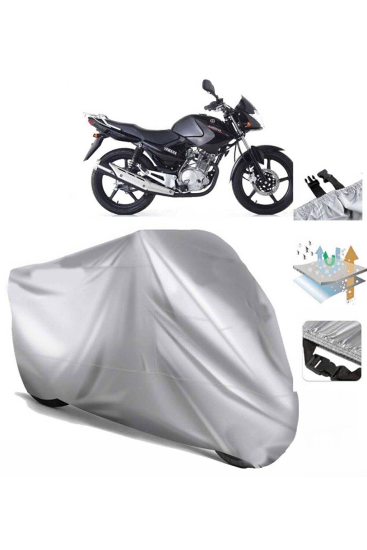 Yamaha Ybr 125 Motosiklet Brandası Arka Çanta Uyumlu (bağlantı Tokalı)