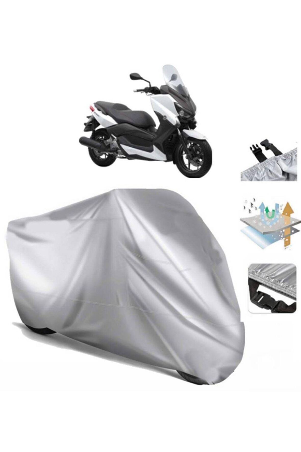 Yamaha Yp 250 Rx Max Motosiklet Brandası Arka Çanta Uyumlu (bağlantı Tokalı)
