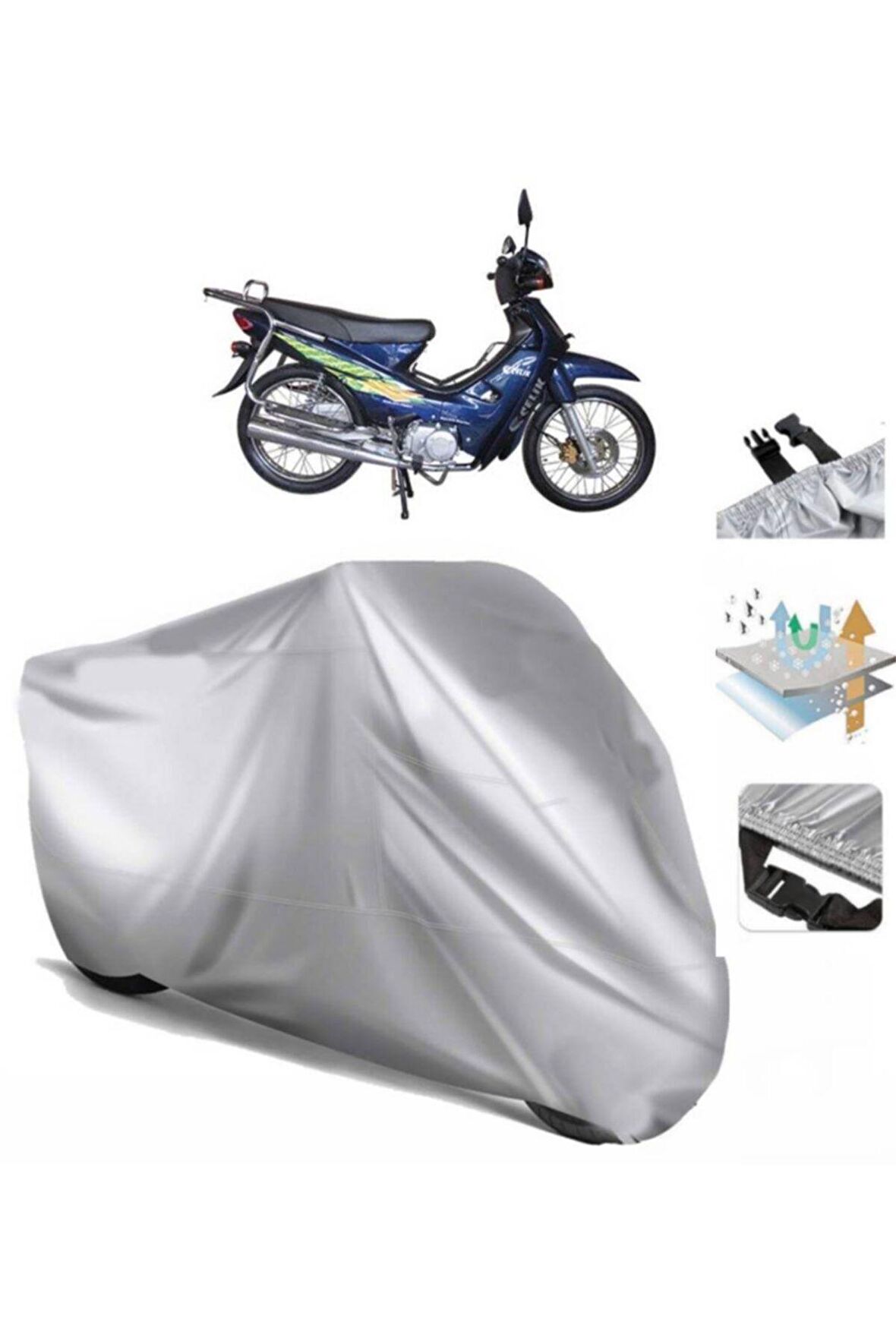 Çelik Motor Xgj 100-7 Motosiklet Brandası Arka Çanta Uyumlu (bağlantı Tokalı)