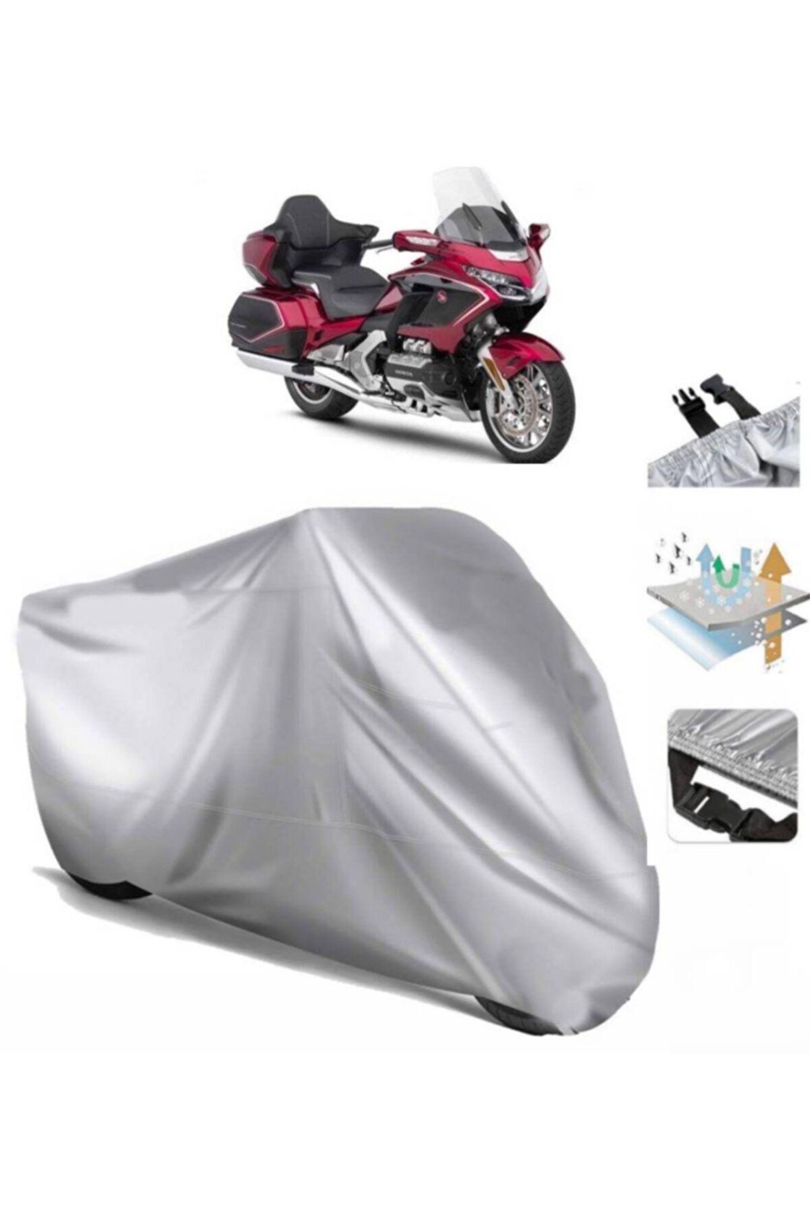 Honda Goldwing Gl 1800 Motosiklet Brandası Arka Çanta Uyumlu (bağlantı Tokalı)