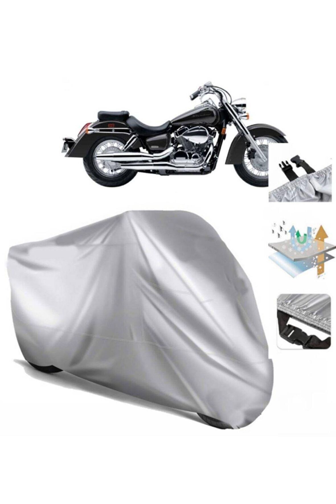 Honda Vt 750 C Shadow Motosiklet Brandası Arka Çanta Uyumlu (bağlantı Tokalı)