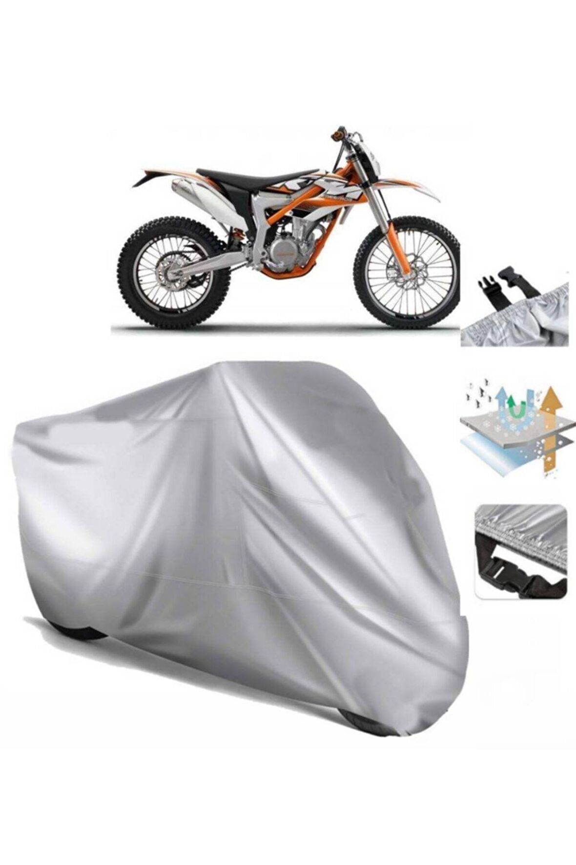 Ktm 350 Freeride Motosiklet Brandası Arka Çanta Uyumlu (bağlantı Tokalı)