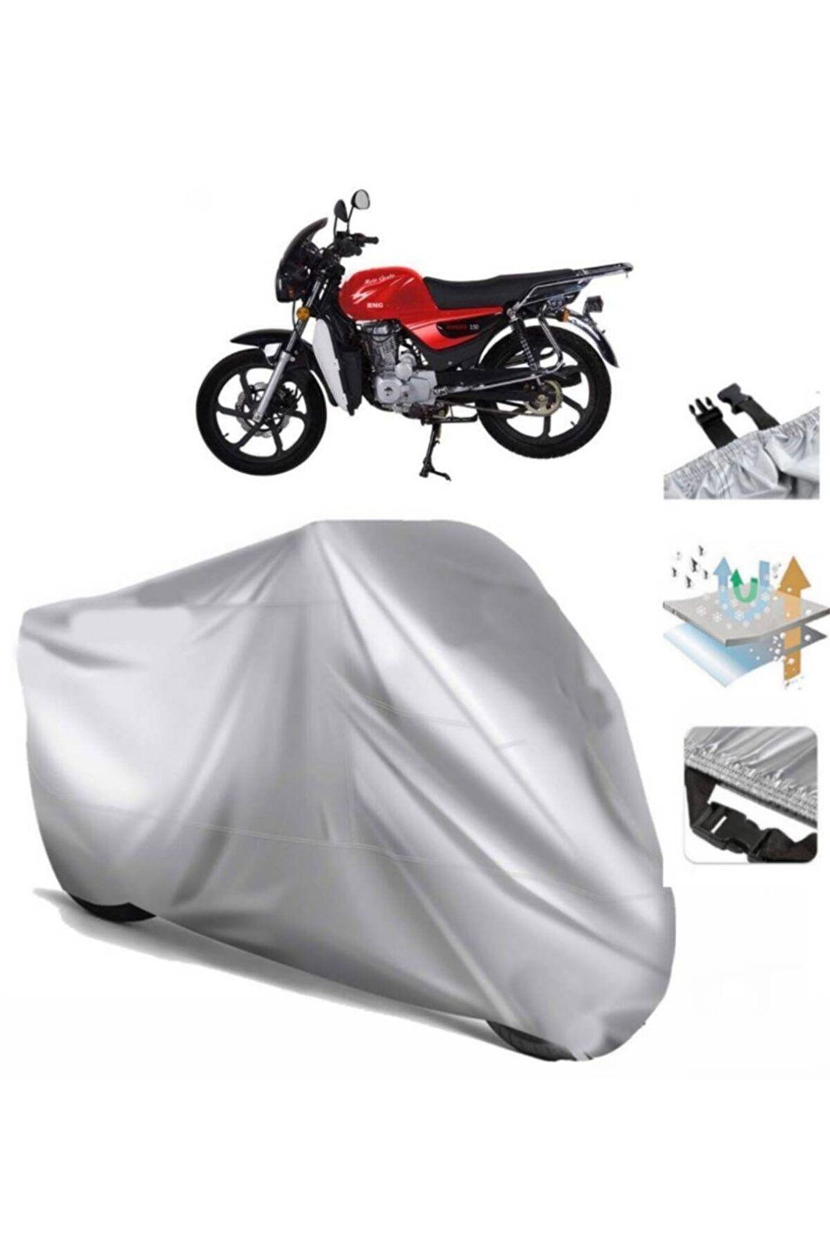 Rmg Moto Gusto Ranger 150 Motosiklet Brandası Motor Branda (bağlantı Tokalı)