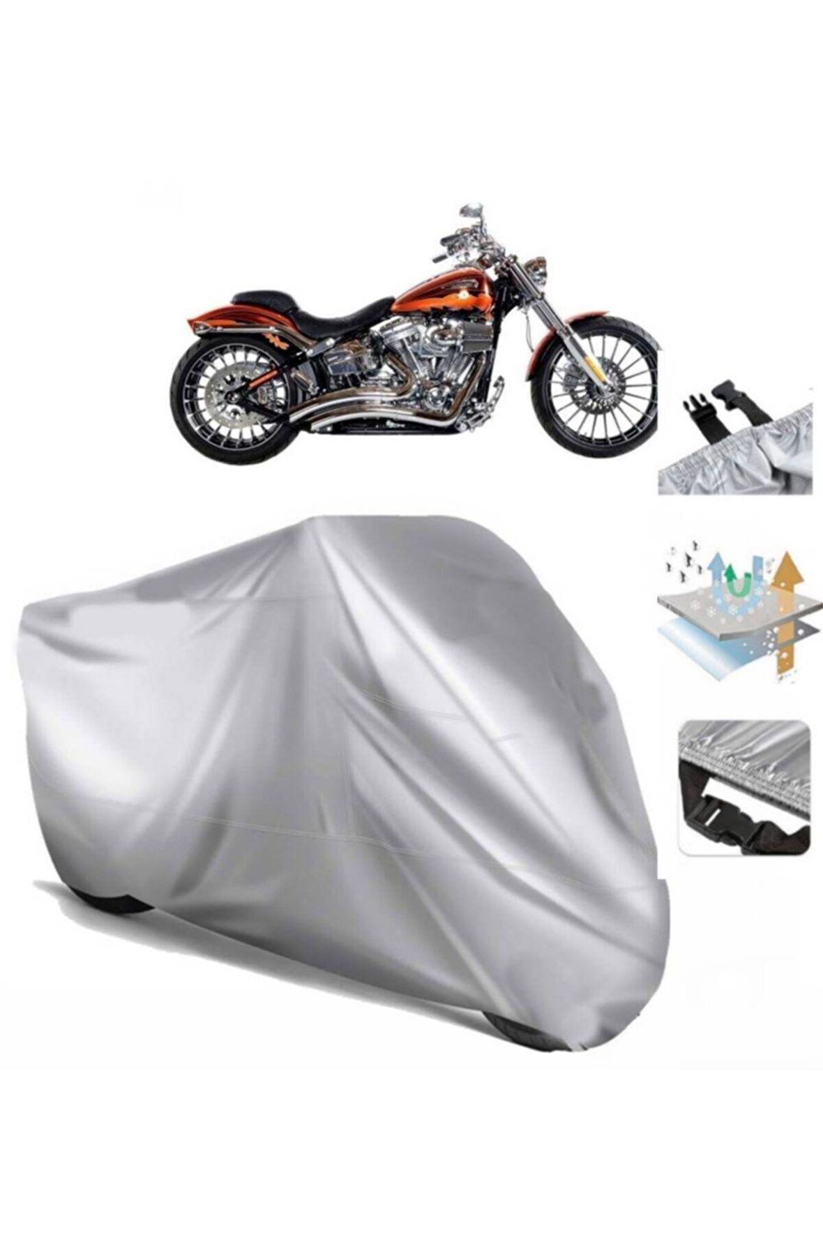 Harley-davidson Cvo Breakout Motosiklet Brandası Motor Branda (bağlantı Tokalı)